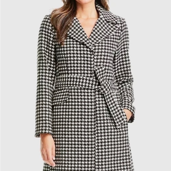 Kate Spade belted houndstooth jacket - Picture 2 of 13